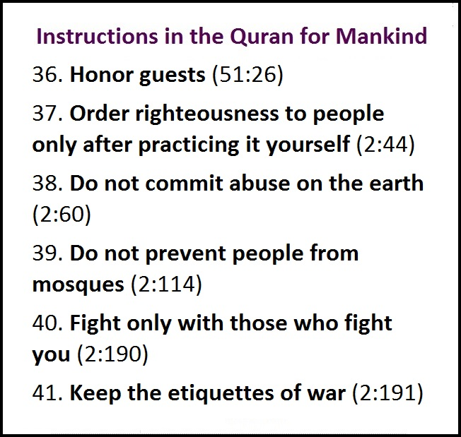 Instructions in the Quran for Mankind5-